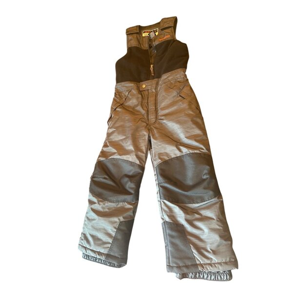 Snozu Kids Insulated Snow Bib Overalls Size 6 Black & Gray Winter - Picture 1 of 5
